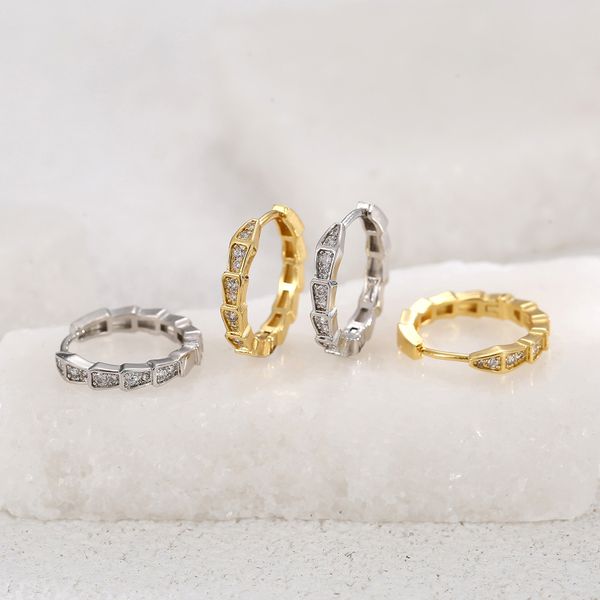 

new trendy sterling silver studs shiny gold diamond romantic stud earrings fashion ladies hoop earrings, Golden;silver