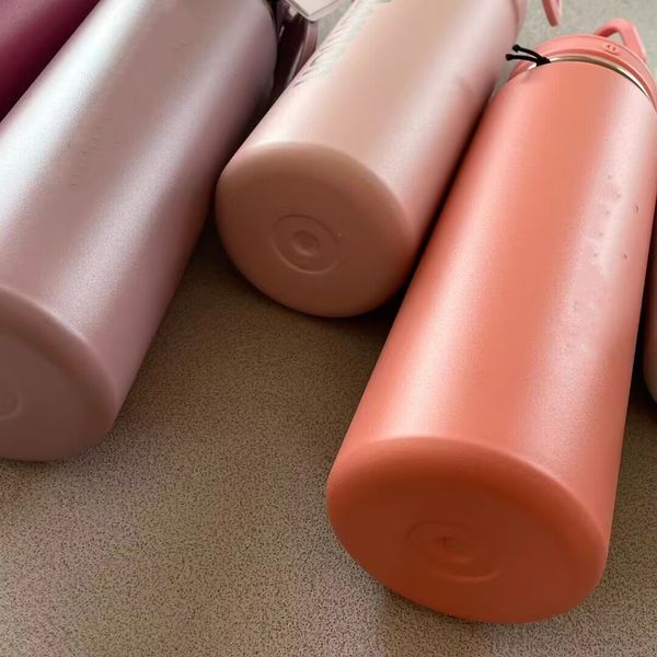 

fashion water bottles stainless steel thermos cup kettle straight tube male and female couples gift cup yoga fitness portable cup