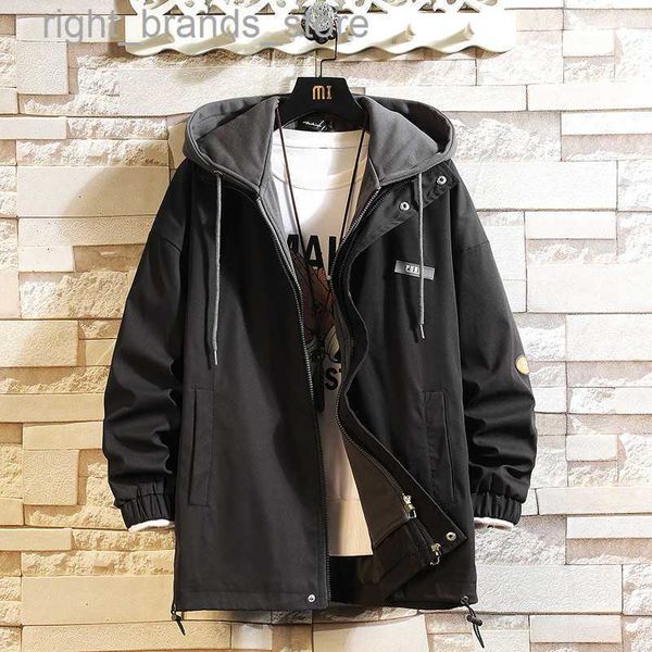 

men's jackets men's jackets men and coats streetwear muti pockets ribbons casual windbreaker cargo outwear y2302 0219v23, Black;brown