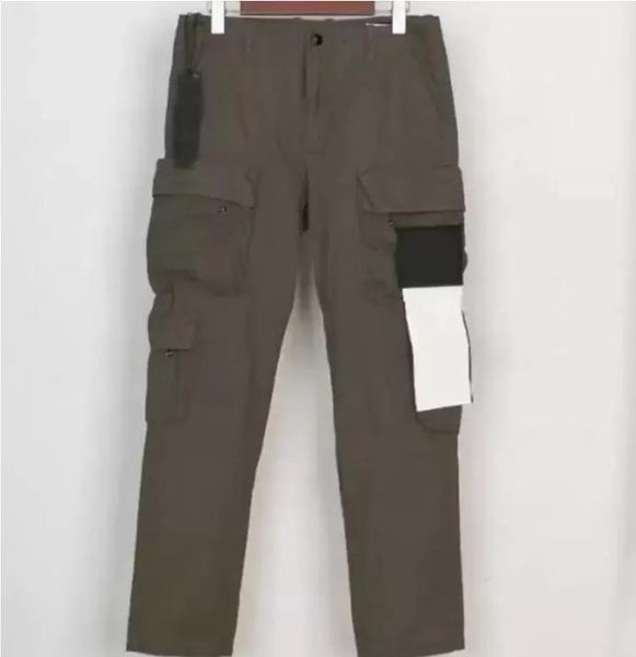 

23ss high-quality badge patch men's track pants fashion alphabet design jogger pants cargo pants zipper fly long trackpants, Black