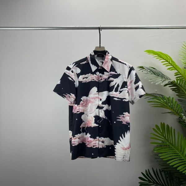 

men designer shirts summer shoort sleeve casual shirts fashion loose polos beach style breathable tshirts tees clothing #69, White;black