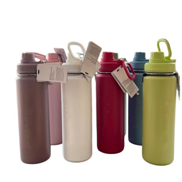 

with logo designer water bottles stainless steel thermos cup kettle straight tube male and female couples gift cup yoga portable cup sports