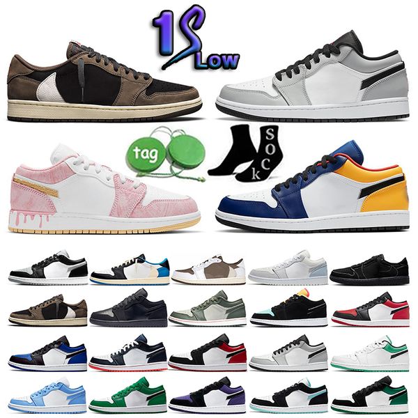 

jumpman 1 low basketball shoes men 1s unc pine green pairs university blue smoke grey red women yellow banned bred chicago black toe court p