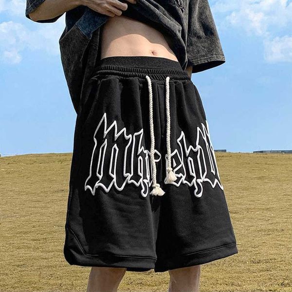 

men's shorts summer casual mens shorts large letter printing outdoor hiking shorts for men fashion jogging sports basketball shorts pan, White;black