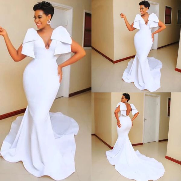 

robes white mermaid buttocks women's party evening dress backless bow slim sleeveless formal vestidos de noche prom gown, Black