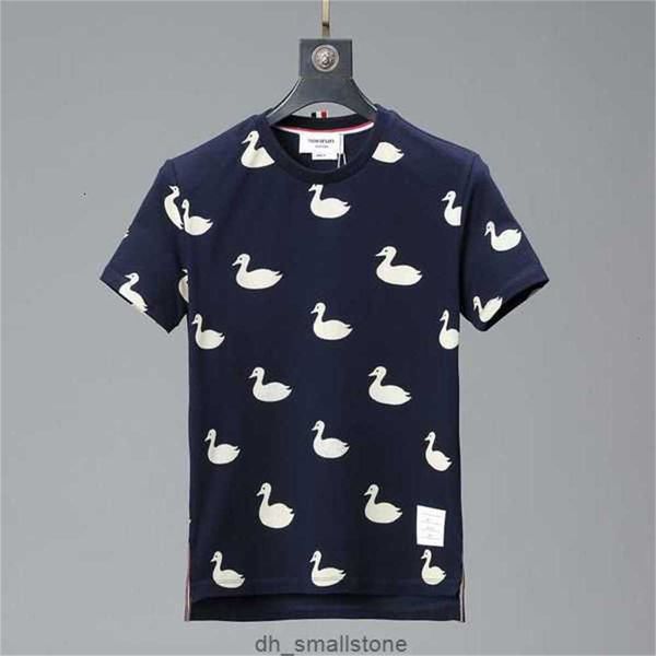 

t-shirts tom tee brown short sleeve round neck 23ss stripe leisure casual fashion designer classic polo shirt tb browin new summer dunr1z, White;black