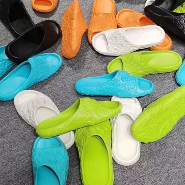 

beach slippers designer shoe women shoes sandals cartoon slipper fashion thick bottom lady platform leather heels letter slides size 35-45 w, Black