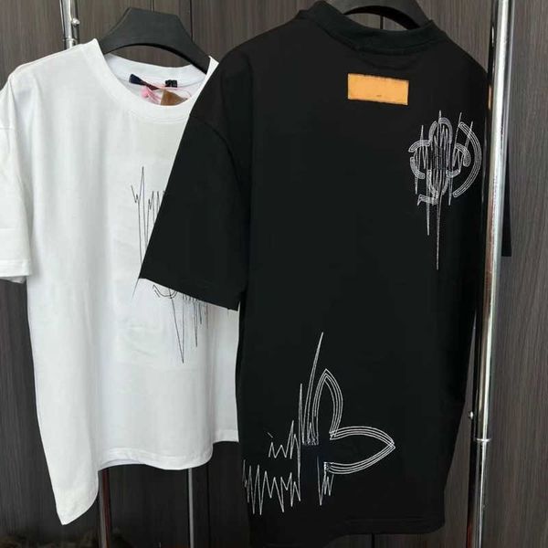 

summer sweatshirt men women t shirt designer tshirt embroidery round neck short sleeve tshirts casual tshirt loose pullover shirts 4xl 5xl, White;black