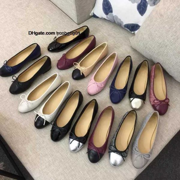 

designer dress shoes spring and autumn 100% cowhide letter bow ballet dance shoes fashion women black flat boat shoe lady leather trample