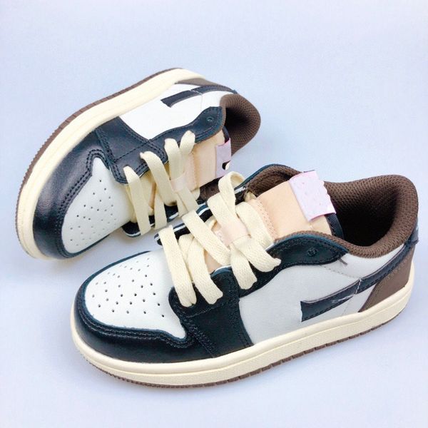 

authentic infant ts scotts x low og 1 child basketball shoes phantom kids outdoor sports sneakers, Black