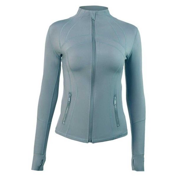 

jackets women define lulus yoga long sleeves full zipper solid color nude sports shaping jogging sportswear gym professional kqaf, Black;brown