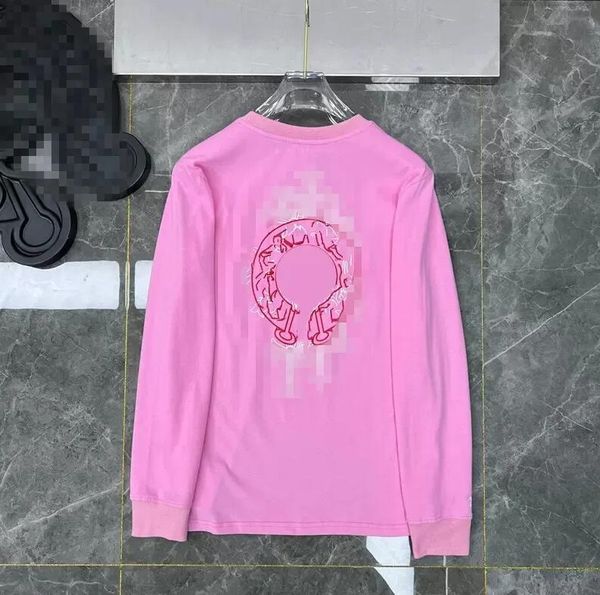 

classic quality autumn winter heart ch long sleeve t-shirt luxury chromes fashion sweatshirts designer womens horseshoe pullover cross print, Black