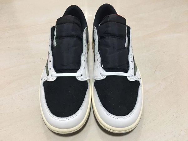 

travis ts sp low jumpman 1s basketball shoes sneakers have large size 12-13 with double box olive dz4137-106, Black
