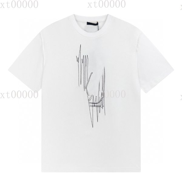 

23ss designer letter printed t shirts tee sweatshirt fashion high street short sleeves summer casual t-shirt breathable men women crew neck, Black;brown