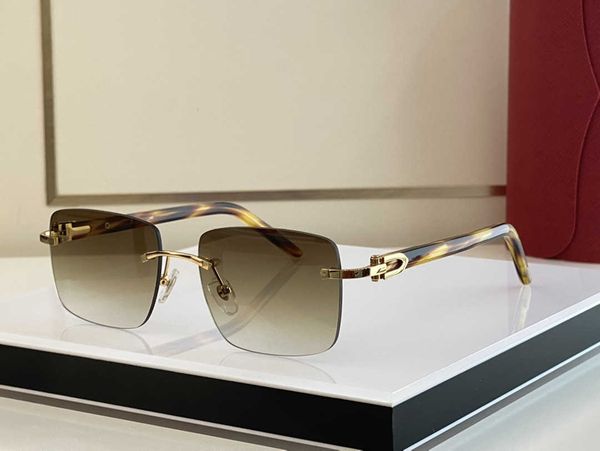 

2023 luxury brand design sunglasses women men fashion men's new frameless sunglasses for ladies sun glasses shades uv400 wholesale l9cy, White;black