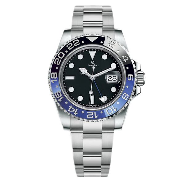 

business men's watch automatic stainless steel manufacturing luminous function deep waterproof gift watch, Slivery;brown
