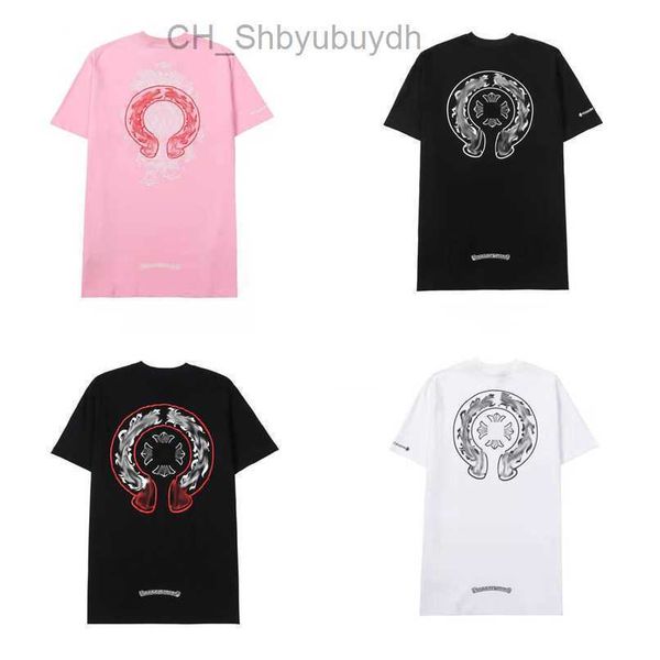 

t men's shirt fashion luxury brand tees men women sanskrit letter sweatshirts short sleeve horseshoe couple t-shirt classic cross tee, White;black