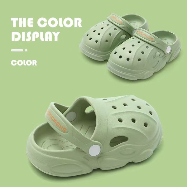 

2023 designer classic sandals kids children croc clog pink blue boys girls buckle slippers croos slides toddlers infants black white waterpr