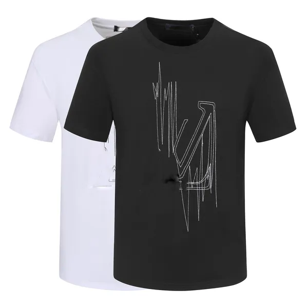 

mens tee luxury t shirt designer 3d letters printed stylist casual summer breathable clothing women clothes couples tees wholesale plain asi, White;black