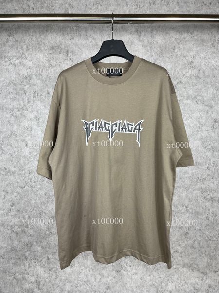 

23ss designer letter printed t shirts tee sweatshirt fashion high street short sleeves summer casual t-shirt breathable men women crew neck, Black;brown