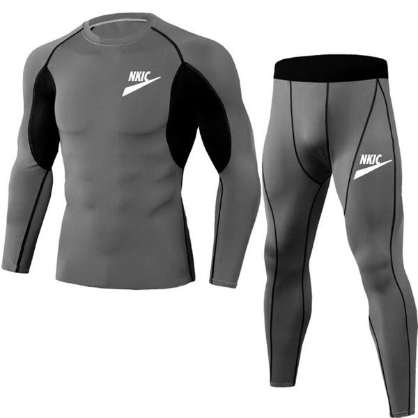 

men tracksuits gym suit soccer football jerseys sport running training fitness tracksuit sportswear long sleeve hoodie sweate, Gray