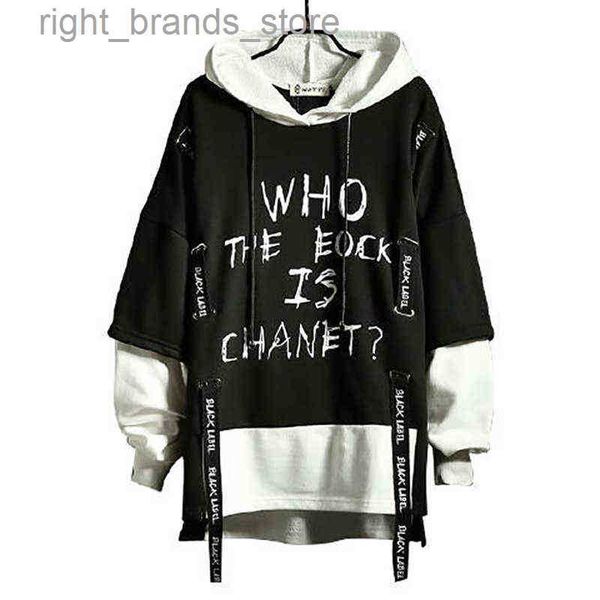 

men's hoodies sweatshirts fashion hoodie men casual letter printing crewneck lounge wear streetwear spring summer thin hoodie hip hop m, Black