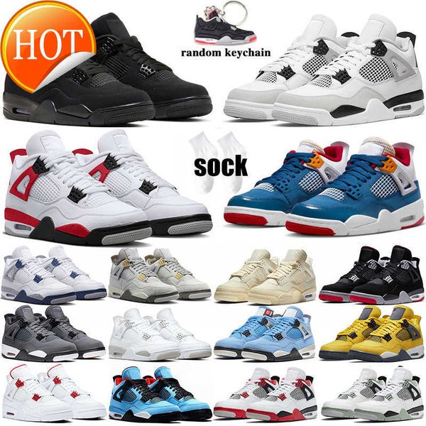 

basketball shoes woman mens sneakers 4s university blue white sail black cat racer blue charity game katrina men women trainers size 36-47