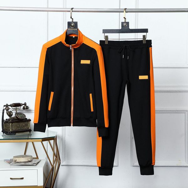 

men's tracksuits plus size outerwear & coats sizehoodies hoodies suit hooded casual fashion color stripe printing asian size wild breat, Gray