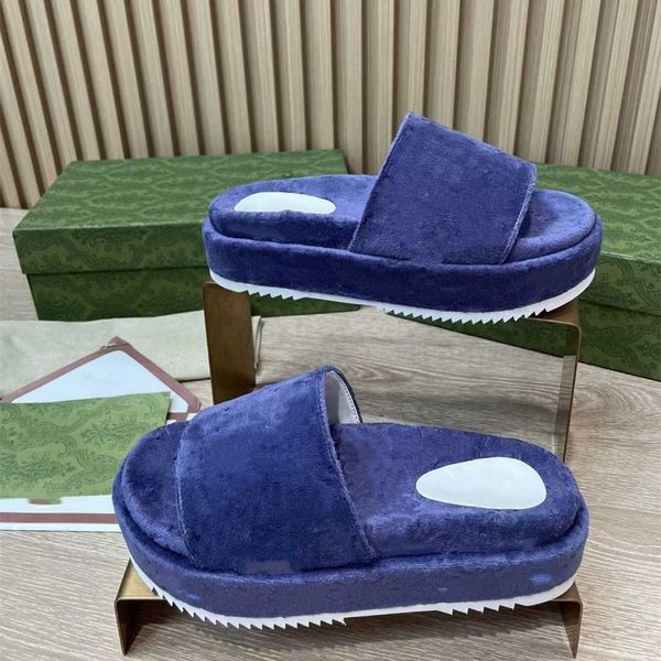 

shoes high version g family cy solid color woolen slippers with thick soles high height 2023 new leisure and versatile style, Black