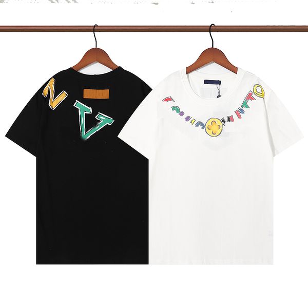 

new men's t-shirts designer t-shirt gary fried color washed black and white tide high street hip-hop leisure sports couple loose round, White;black