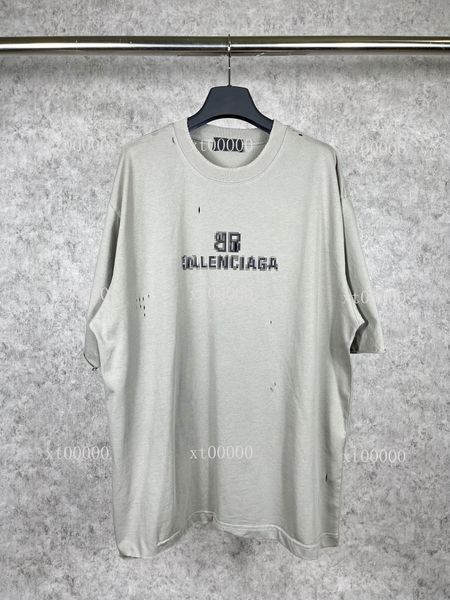 

23ss designer letter printed t shirts tee sweatshirt fashion high street short sleeves summer casual t-shirt breathable men women crew neck, Black;brown