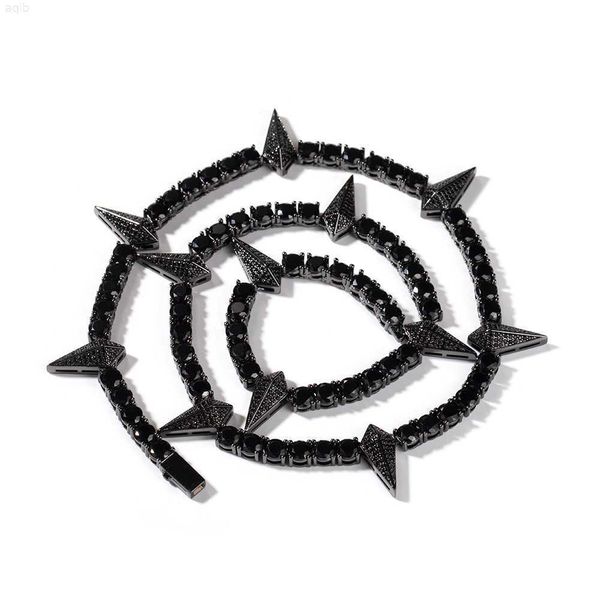 

ale 7 colors hiphop rapper black panther tennis chain necklace, Silver