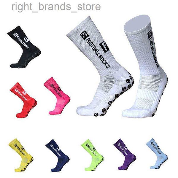 

men's socks new style football socks round silicone suction cup grip anti slip soccer socks sports men women baseball rugby socks y1201, Black