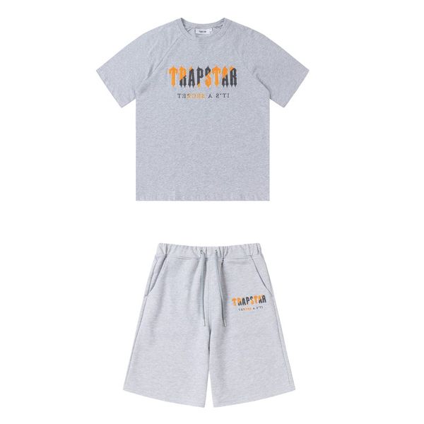 

trapstar men's tracksuits designer t-shirt luxury fashion men's t-shirt casual street hip-hop short-sleeved cotton sportswear ex3s, Gray