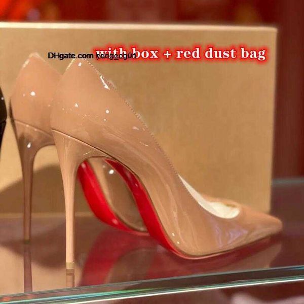 

pumps high brand heel shoes real leather 8  12cm pointed toes women nude black patent leathers wedding shoe size 34-44