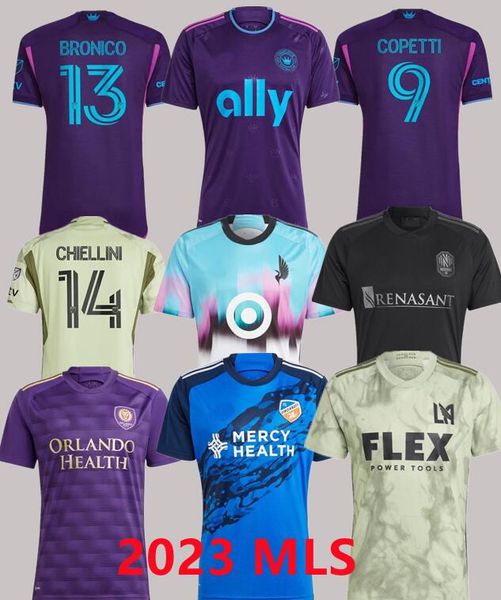 

2023 fc cincinnati charlotte soccer jerseys 23 24 lafc minnesota united los angeles vela chiellini nashville orlando city football shirt fan, Black;yellow
