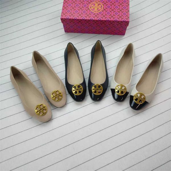 

shoes women's shoes 2023 summer new style leather square buckle shallow mouth comfortable flat bottom low heel single shoes slip on ver, Black