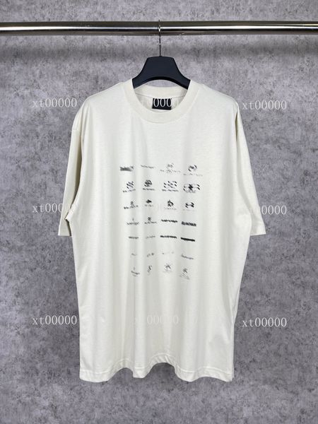 

23ss designer letter printed t shirts tee sweatshirt fashion high street short sleeves summer casual t-shirt breathable men women crew neck, Black;brown