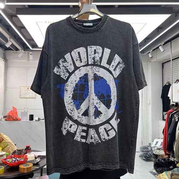 

men's shorts wash the old world peace shirt j230219, White;black