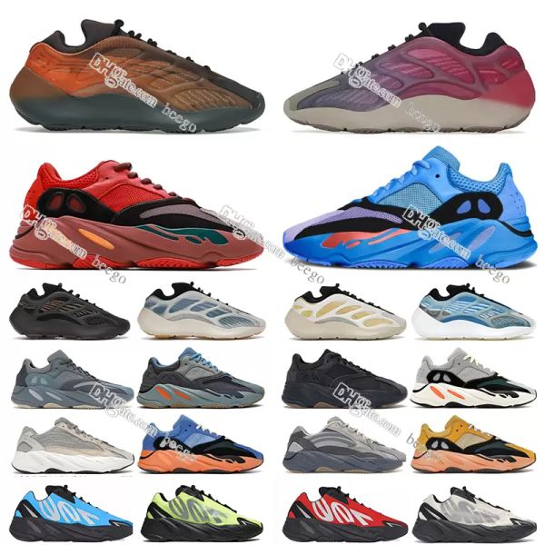 

with box custom shoes 700 wave runner mens women running shoes magnet inertia mauve boost 700 yeezys sneakers yezzys carbon blue cream mnvn, Blue;gray