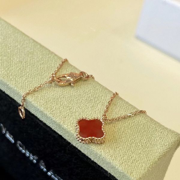 

van clover necklace four leaf clover necklace designer pendant s gold flower link chain womens jewelry, Silver