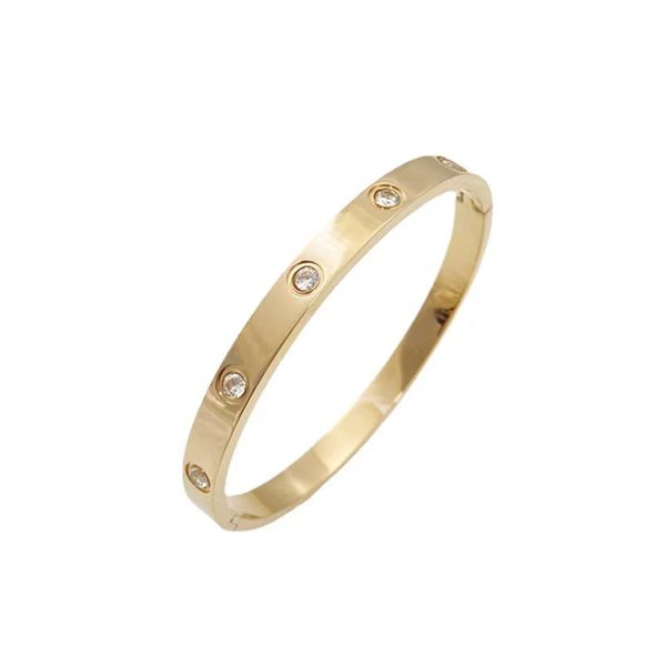 

bangle female stainless steel bracelet diamond couple love mens fashion jewelry valentine day gift for girlfriend accessories wholesale with, Silver