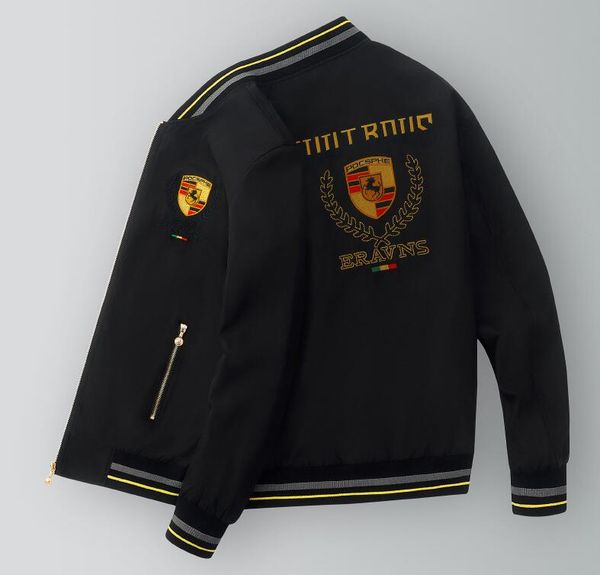 

8xl embroidery baseball jacket zip up men designer jacket windbreaker spring mens coats, Black;brown