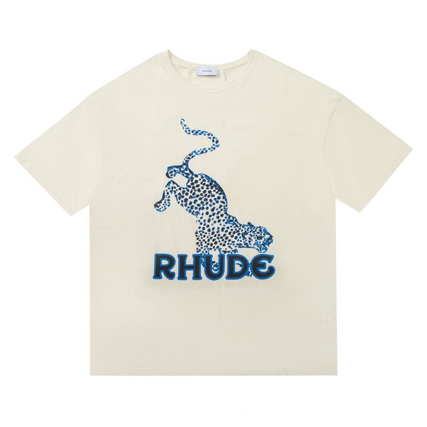 

2023 rhude mens t shirt tess designer casual fashion short sleeve europe america men women round neck tshirts us size s-xl, White;black