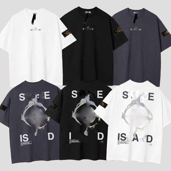 

designer brand toney men's t shirts island versized t shirt women fashion cotton summer stones and islands short sleeve tide stone men, White;black