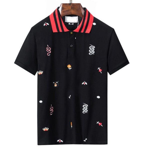 

men's polos 2023g summer men's fashion designer brand polo shirt men's short sleeve letter embroidery t-shirt, White;black