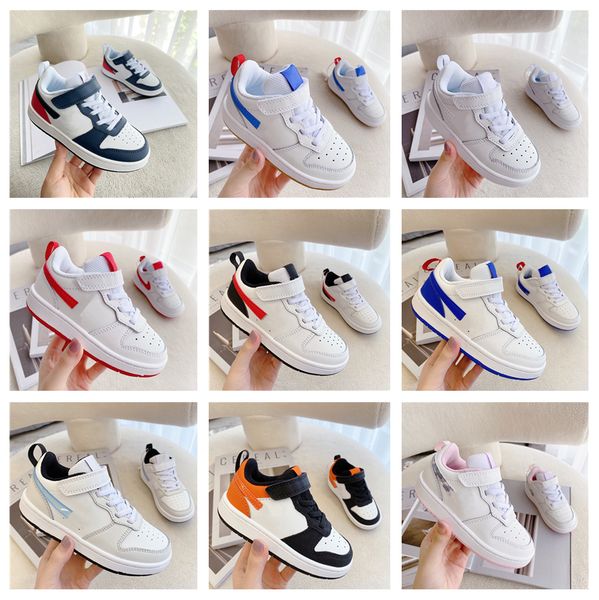 

kids running shoes infants 1s force toddler 1 pink game royal obsidian chicago bred sneakers multi-color tie-dye basketball skateboard shoes, Black