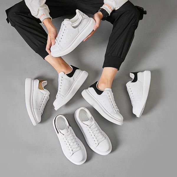 

shoes putian men's shoes mumaikun small white shoes 2023 high board shoes tide shoes versatile thick soled leather leisure autumn and w, Black