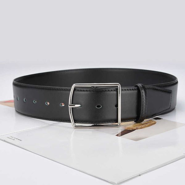 

belts brand wide cowhide belts for kid plain genuine leather white purple blue casual female autumn dress cowskin belt decoration j2302201, Black