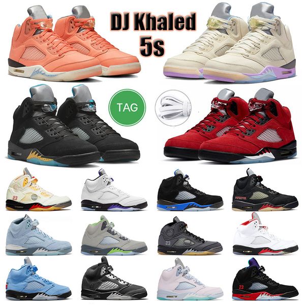 

dj khaled 5s jumpmans 5 mens basketball shoes we the green bean raging racer blue unc aqua burgundy black muslin off noir se oregon sneakers, White;red